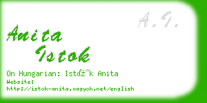 anita istok business card